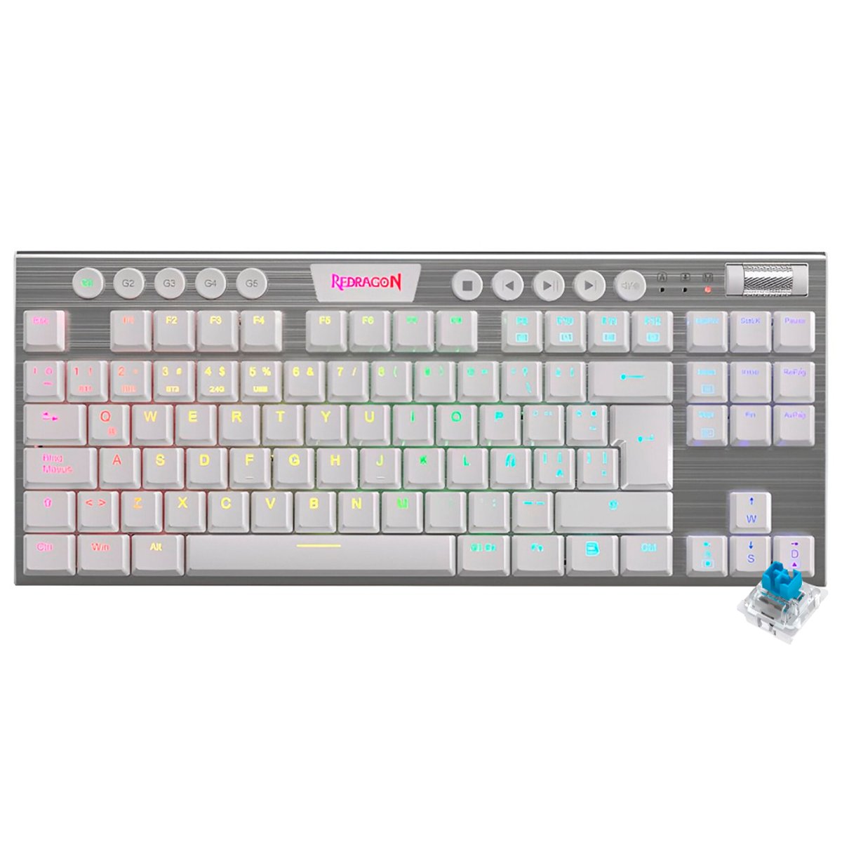 Teclado Mecanico Redragon Blanco - 7