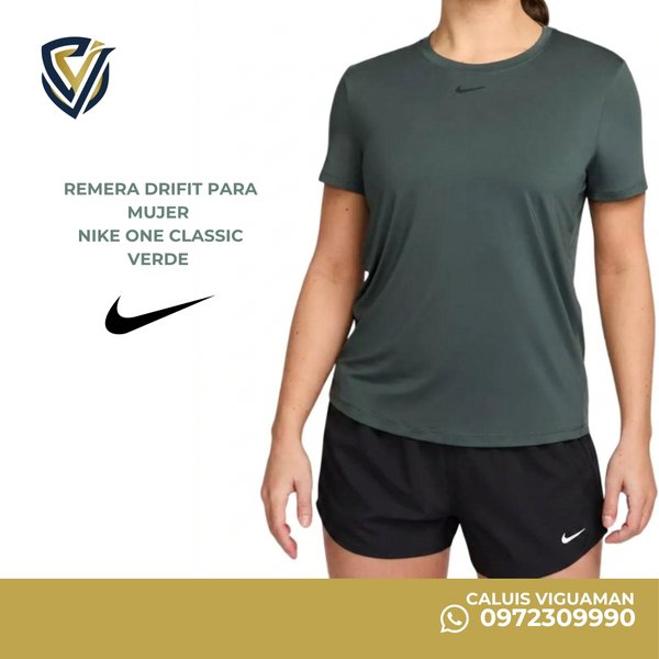 REMERA DEPORTIVA NIKE-VERDE