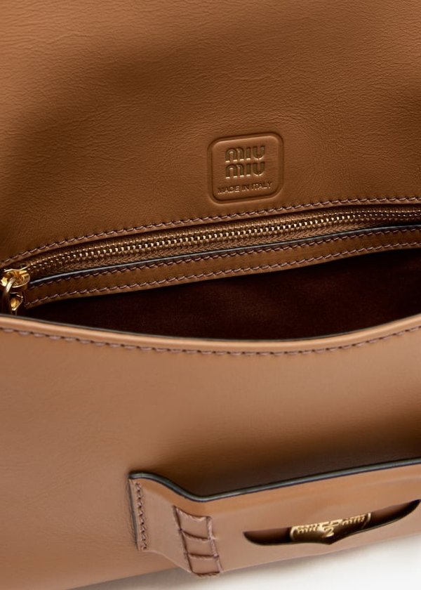 Miu Miu- Penny Leather Bag- Marron Claro