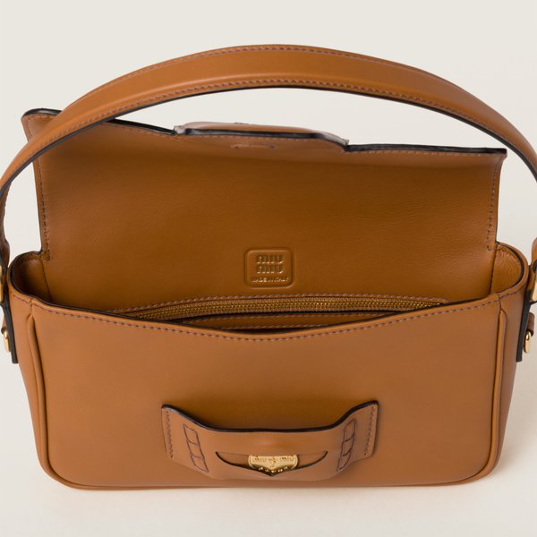 Miu Miu- Penny Leather Bag- Marron Claro