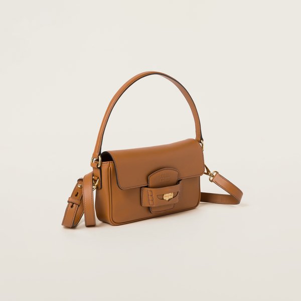Miu Miu- Penny Leather Bag- Marron Claro
