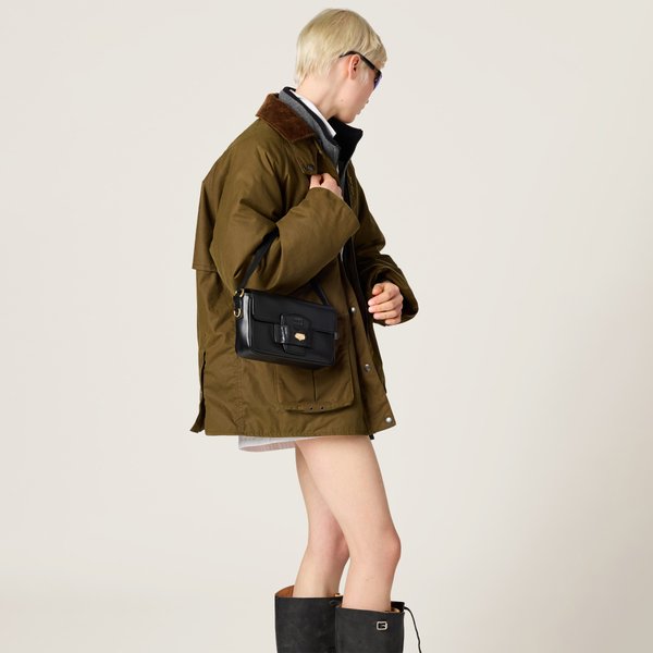 Miu Miu- Penny Leather Bag- Negro