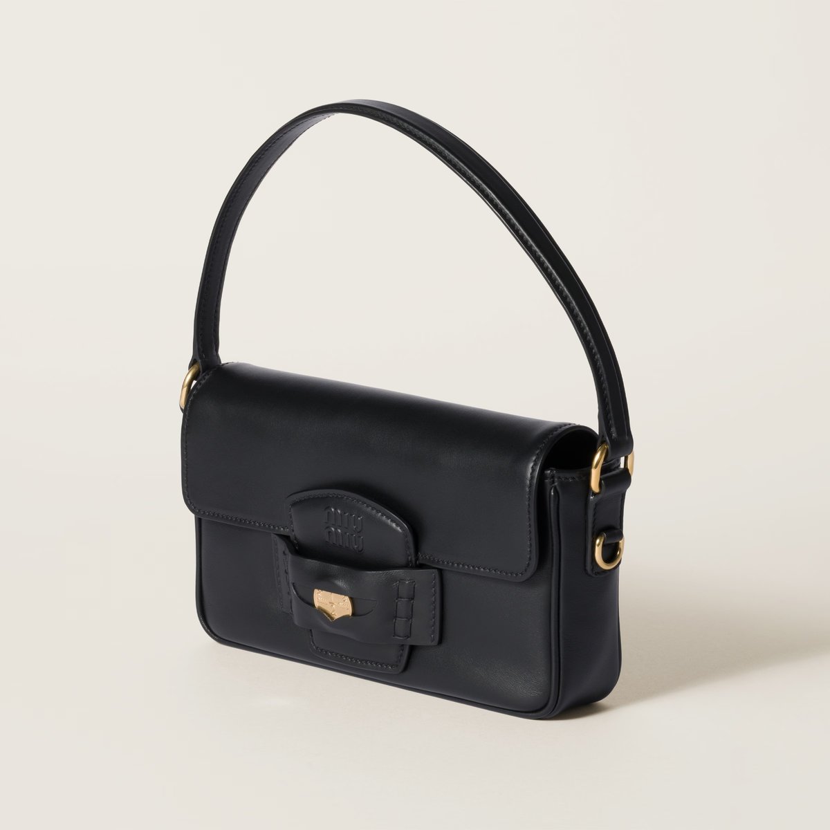 Miu Miu- Penny Leather Bag- Negro - 3