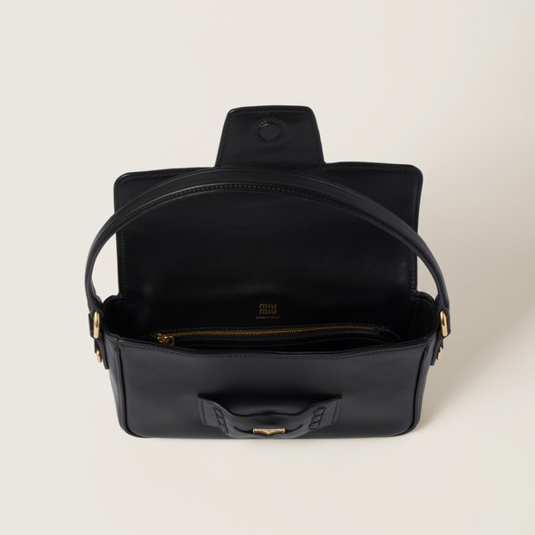 Miu Miu- Penny Leather Bag- Negro
