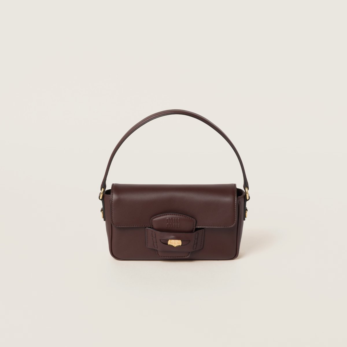 Miu Miu- Penny Leather Bag- Marron Oscuro - 2