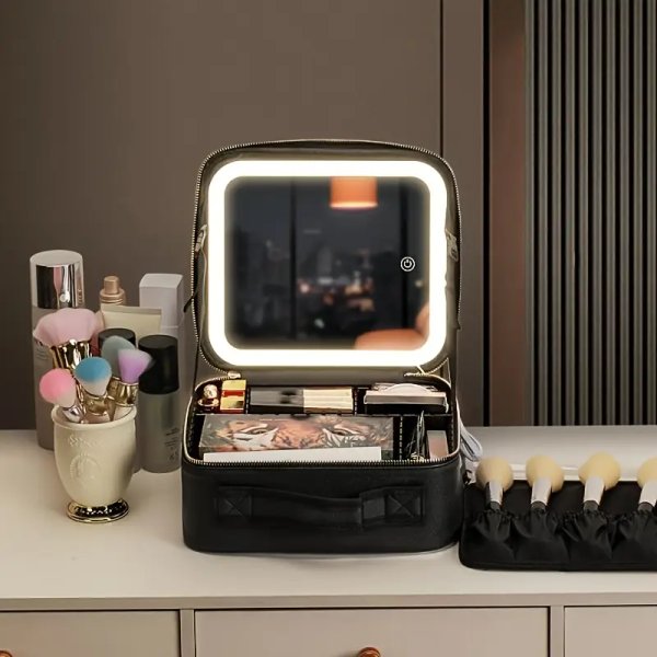 Vanity Bag Maleta con Espejo y Luz led