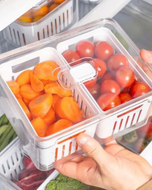 Organizador Clear Fresh con 2 cestas