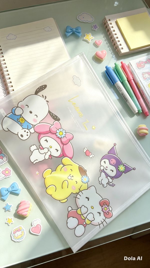 Archivadora con cierre - Personajes Sanrio