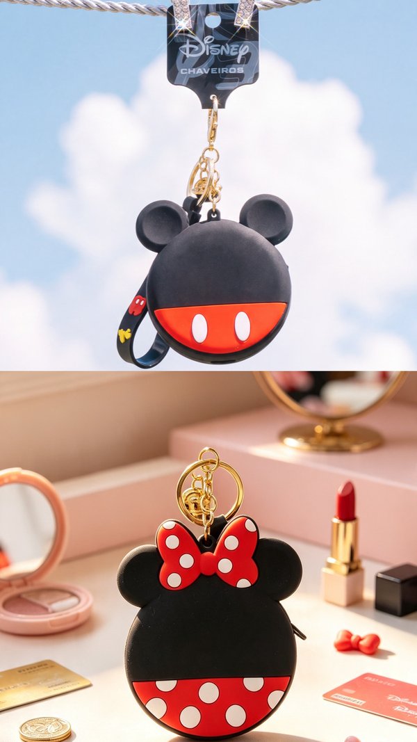 Llavero Monedero Minnie y mickey 