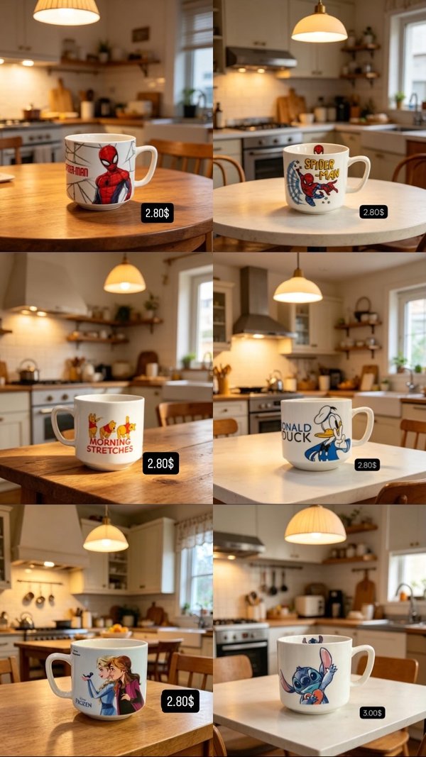 Taza 6 personajes 