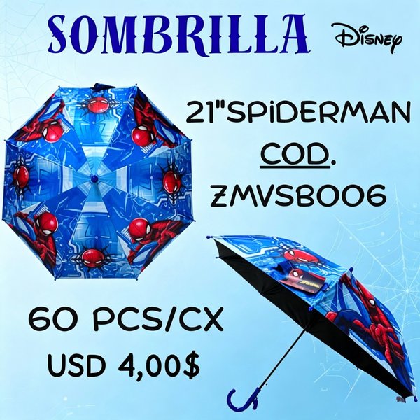 Sombrilla Spiderman 21"