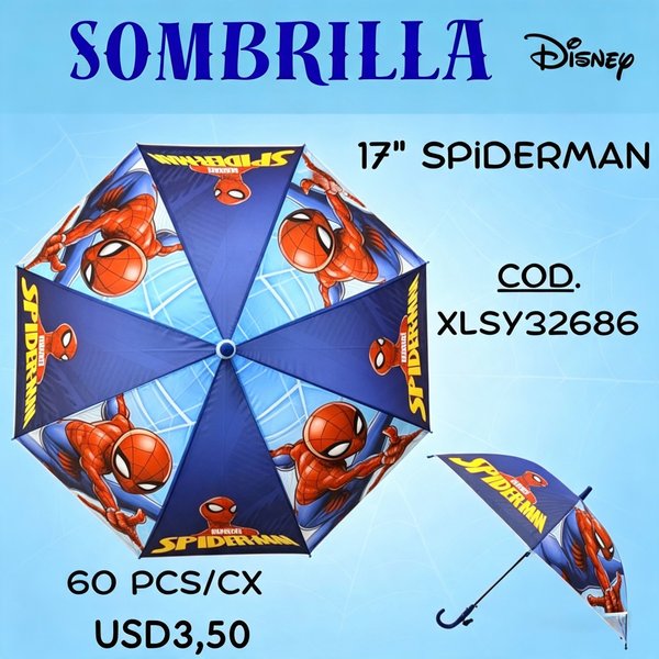 Sombrilla Spiderman 17"