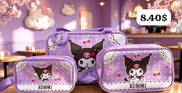 Bolsa Neceser Kuromi 3 en 1