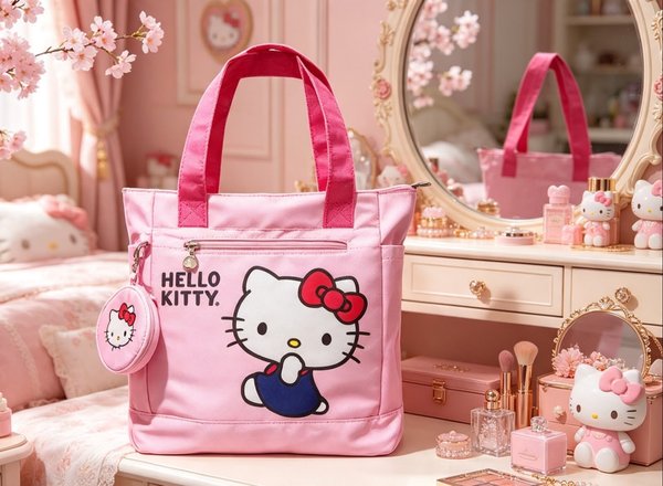 Bolso Tote Hello Kitty con Monedero – Rosa