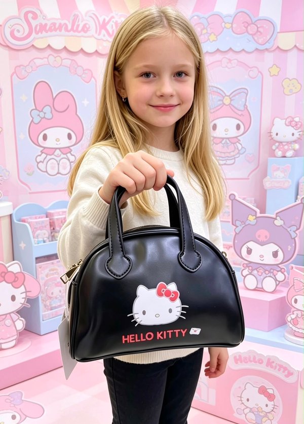 Bolso de Mano Hello Kitty – Negro
