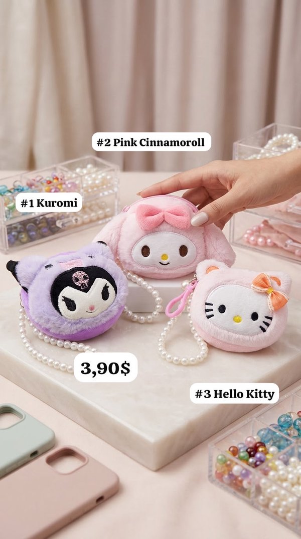 Monedero de Peluche Sanrio – Varios Diseños