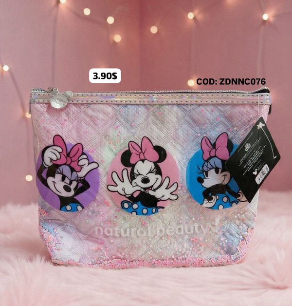Neceser Minnie Mouse con Lentejuelas – Rosa