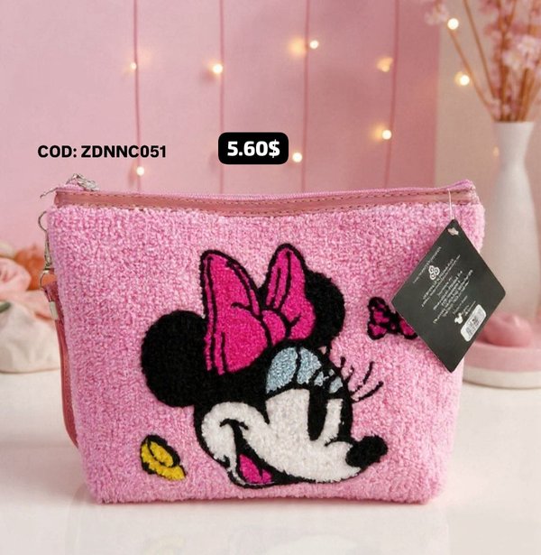 Neceser Minnie Mouse de Peluche – Rosa Claro
