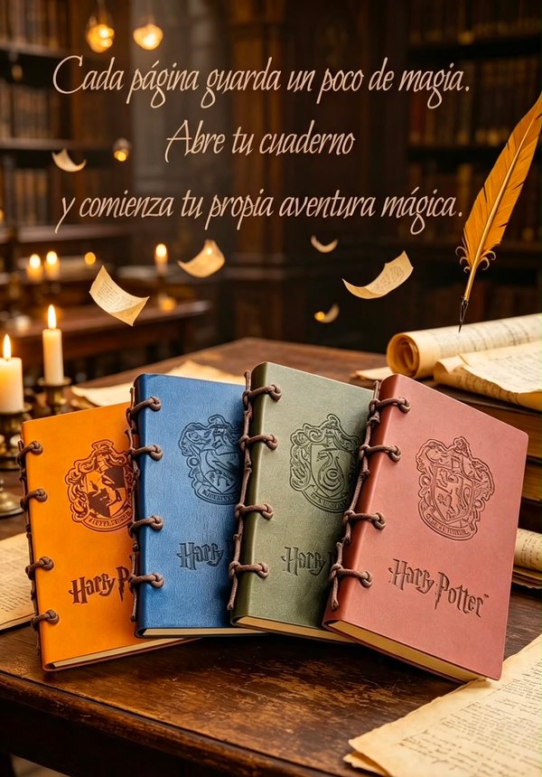 Cuaderno Harry Potter estilo vintage con encuadernación de cordón
