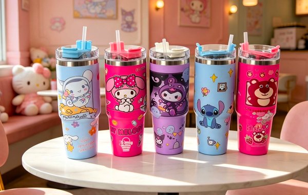 Hoppie estilo Stanley 5 diseños 900ML