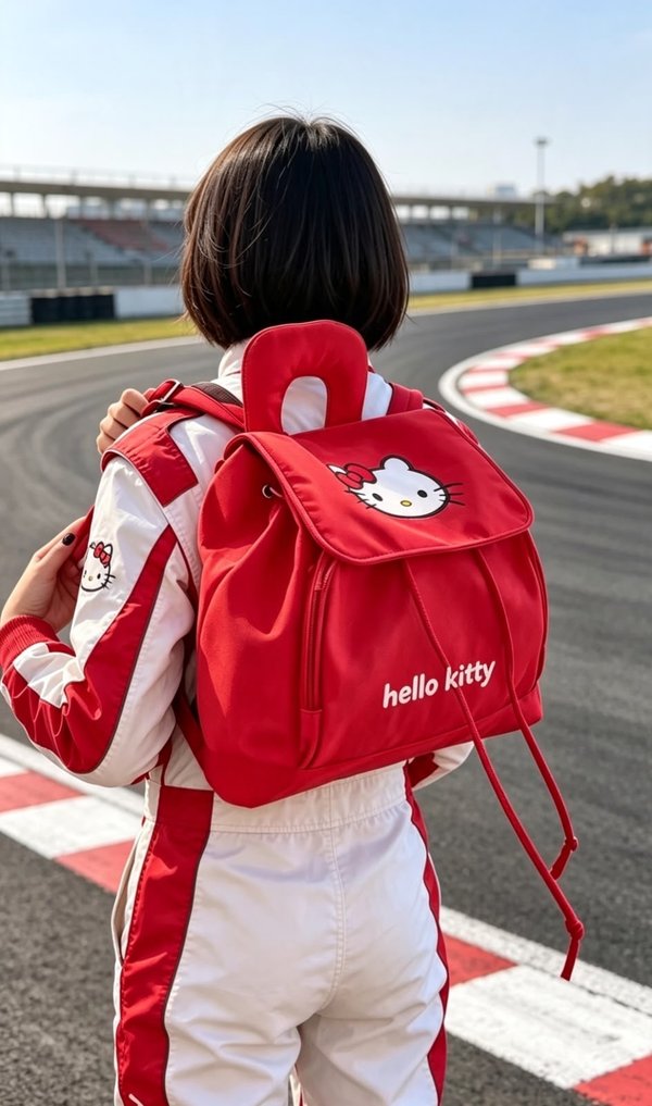 Mochila Hello Kitty con Solapa – Roja