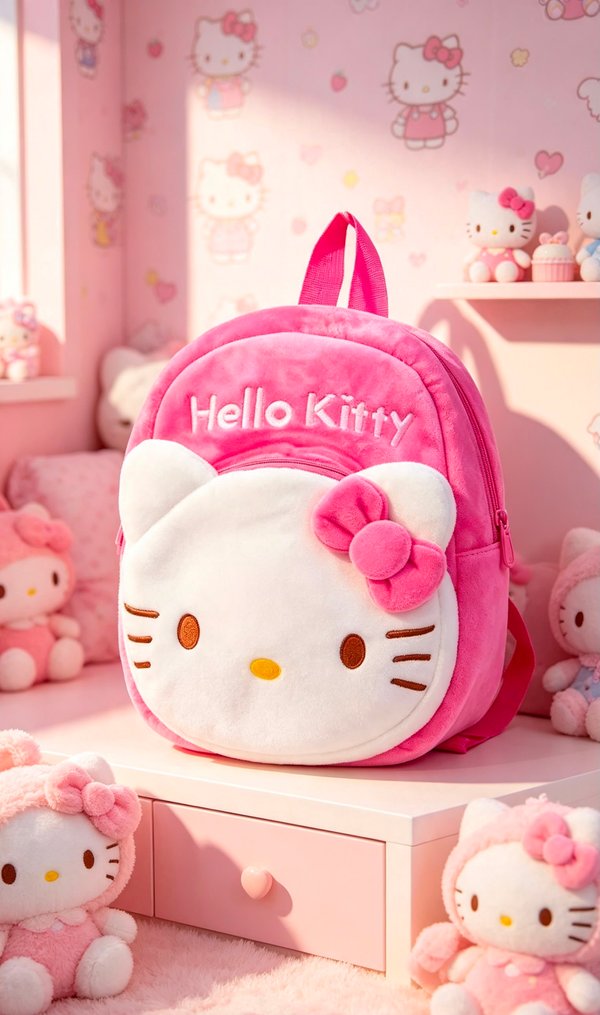 Mochila de Peluche Hello Kitty – Fucsia