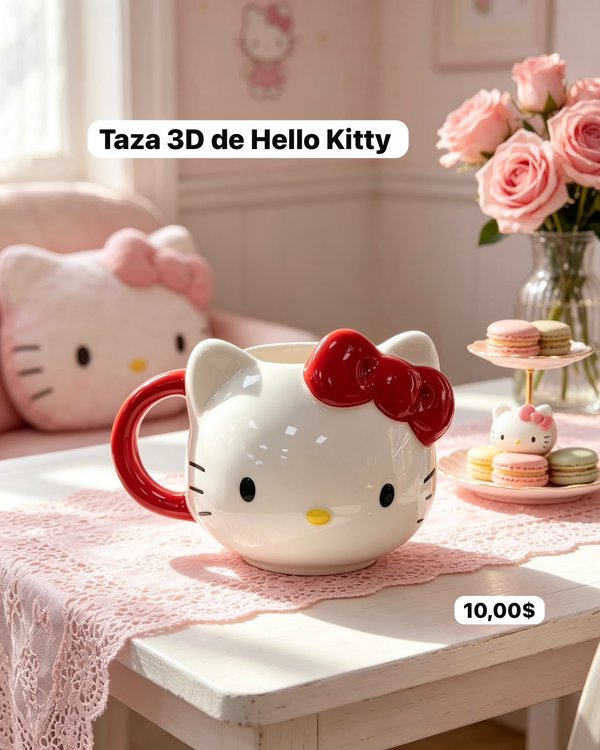 Taza 3D Hello Kitty