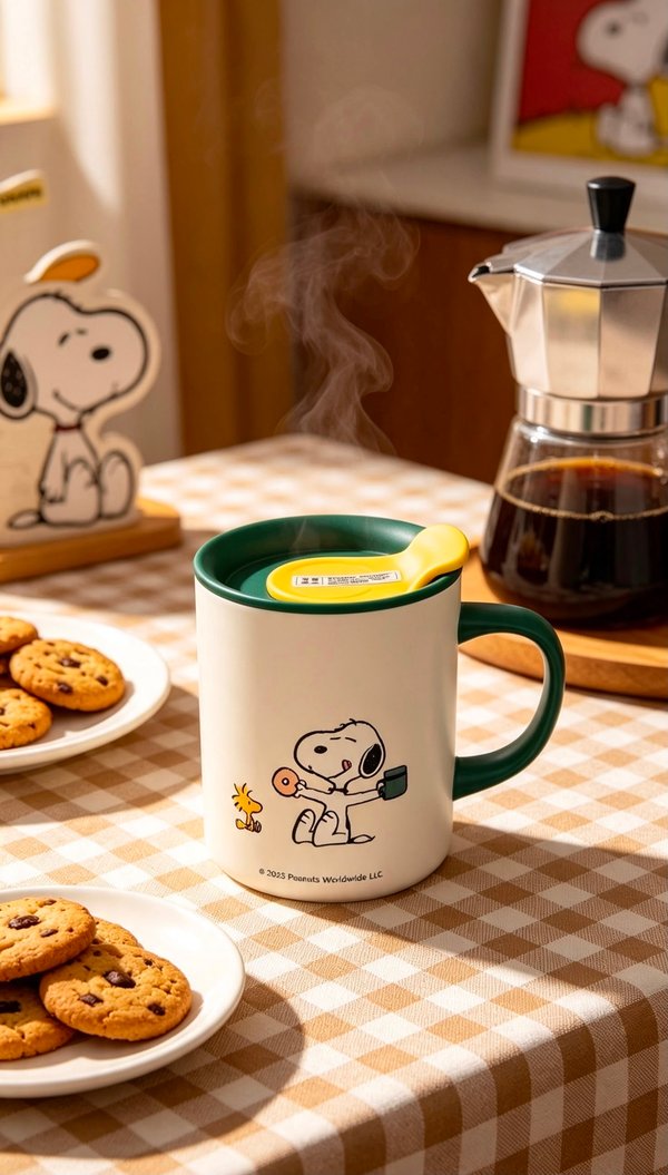 Taza Snoopy con tapa