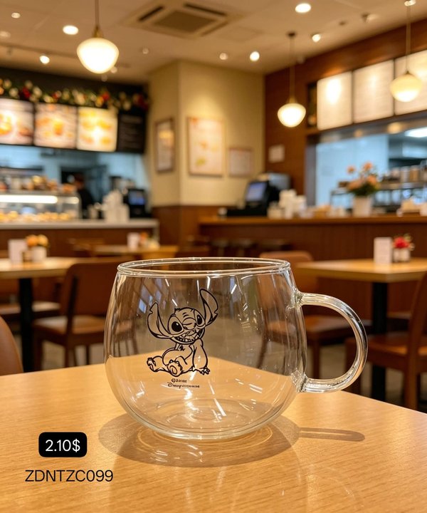 Taza Transparente Stitch