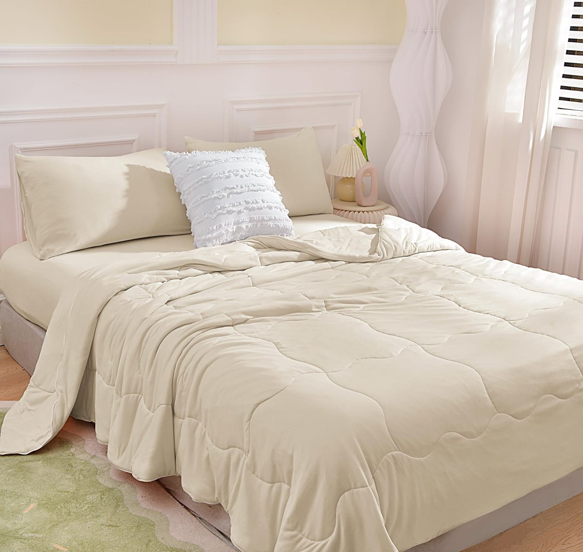 🛏️ Cubre Cama Goldsun América – Modelo Malla (4 Piezas)