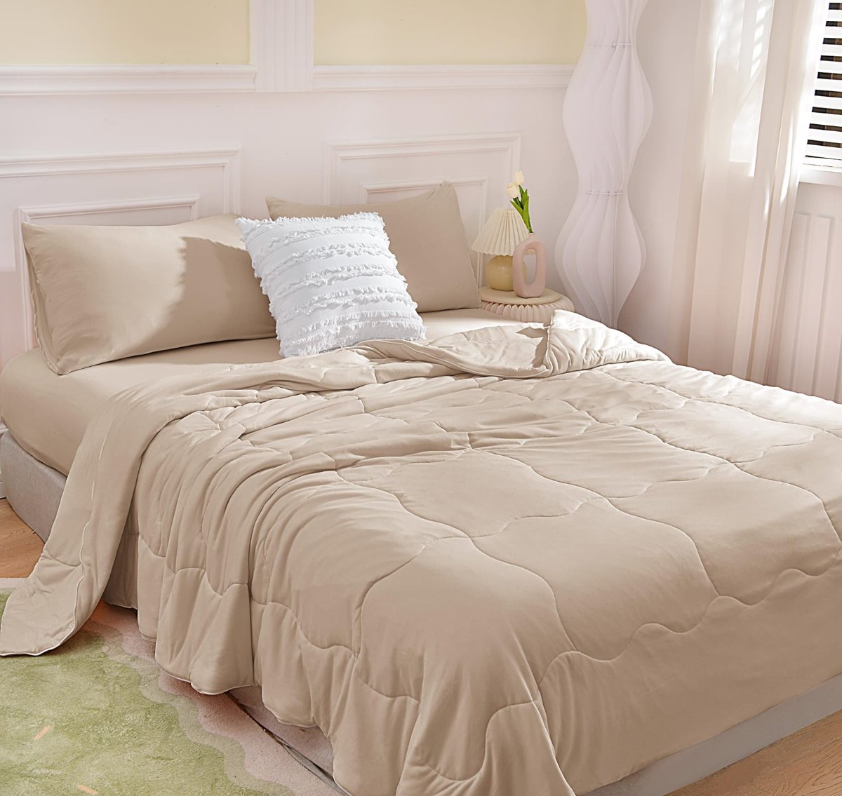 🛏️ Cubre Cama Goldsun América – Modelo Malla (4 Piezas) - 4