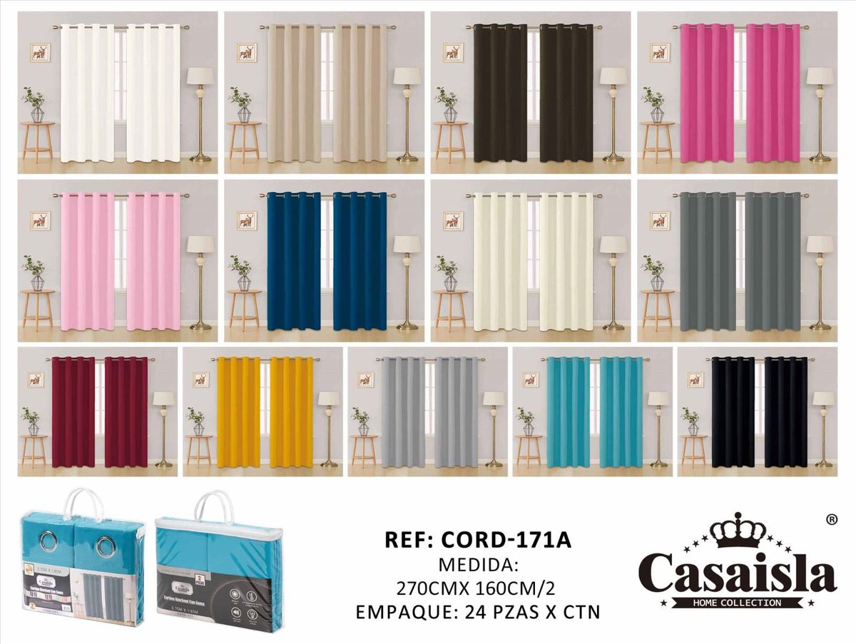 ✨ Cortinas Blackout Casaisla – Modelo CORD-171A ✨