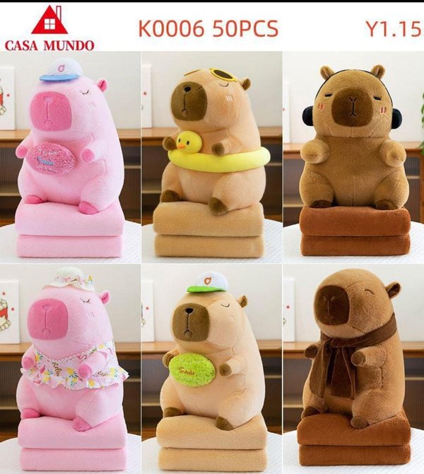 Peluche Manta Capibara (K0006) | CASA MUNDO 🏡