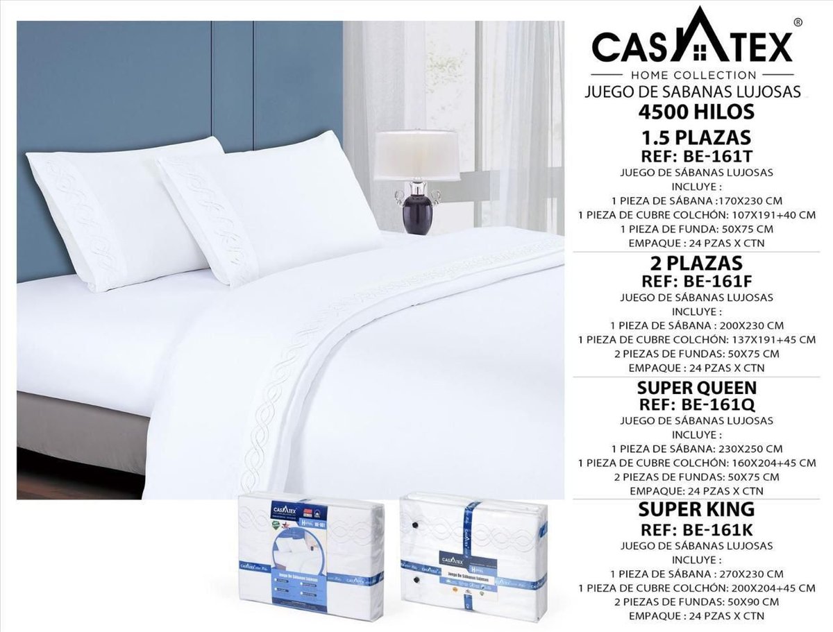 ​💎✨ Lujo y Suavidad Inigualables – Juego de Sábanas 4500 HILOS | CASATEX Home Collection ✨💎