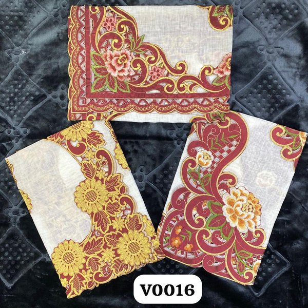 Camino de Mesa Bordado con Encaje 🍎🌸