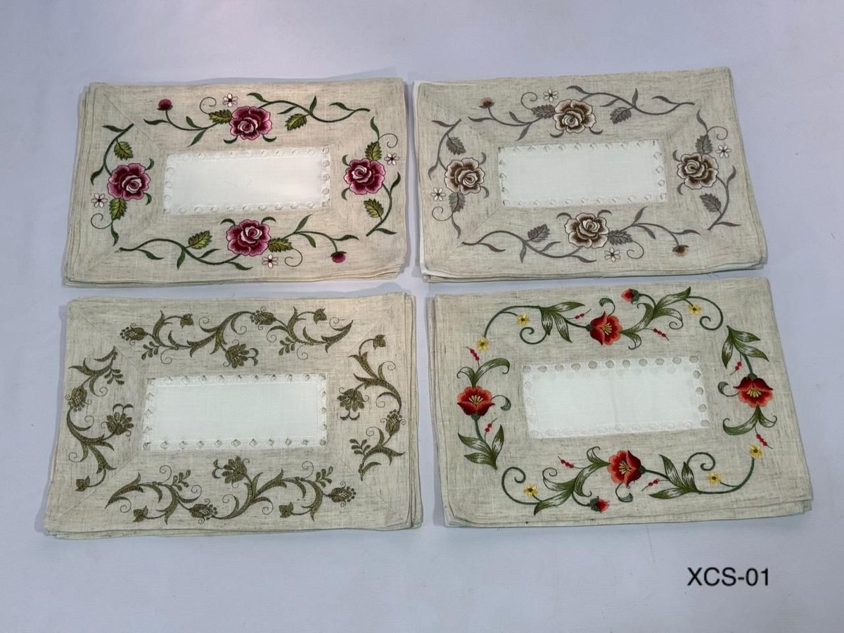 Camino de Mesa Bordado con Encaje 🍎🌸 - 6