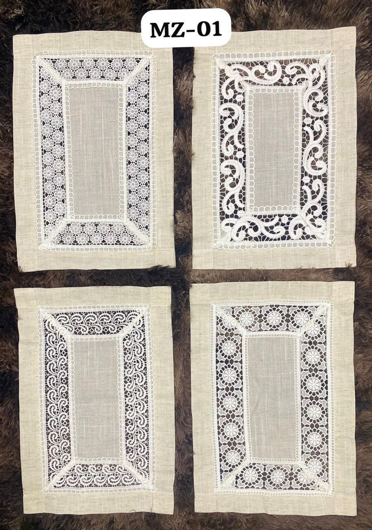 Camino de Mesa Bordado con Encaje 🍎🌸 - 7