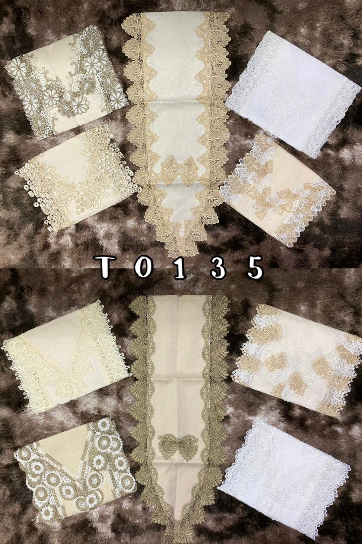 Camino de Mesa Bordado con Encaje 🍎🌸 - 2