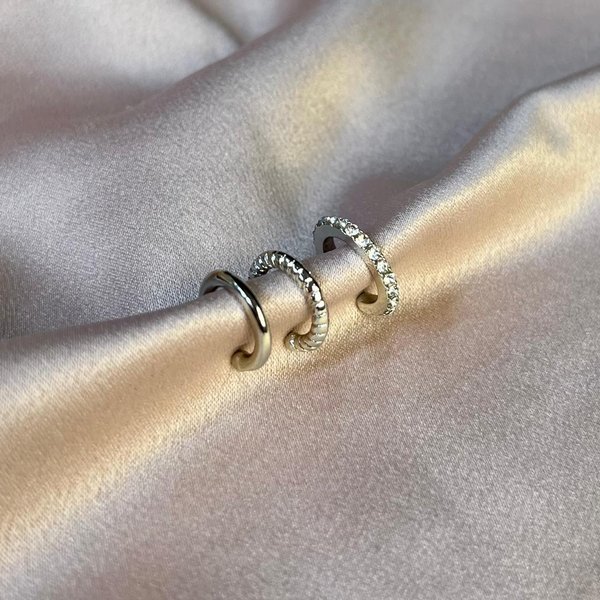 Set de 3 argollas minimalista