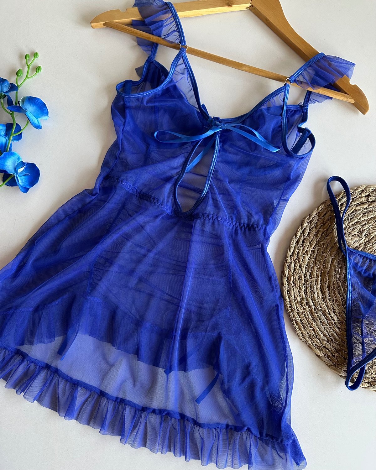 Babydol de tul transparente azul  - 6