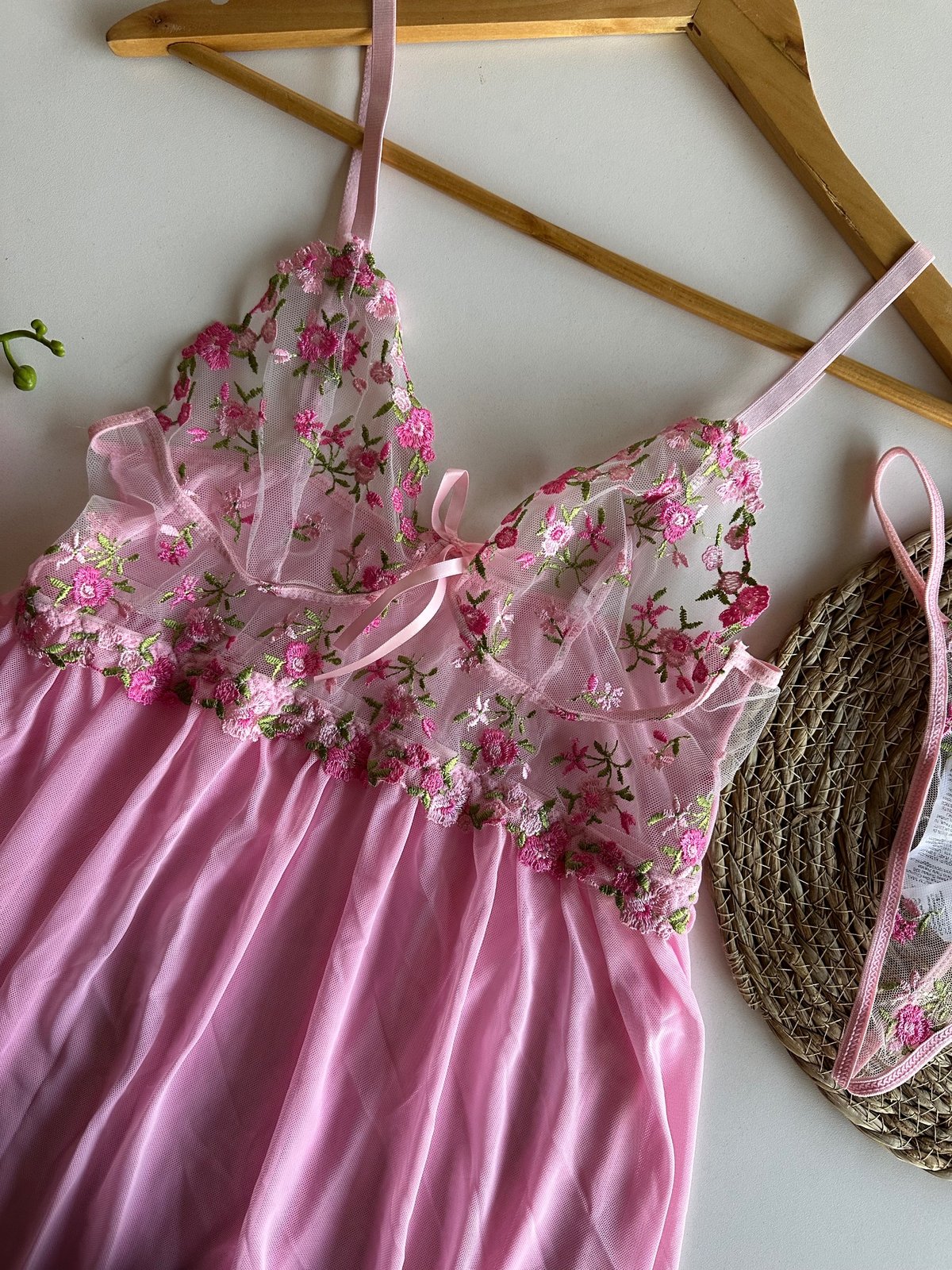Babydol de tul y bordados florales - 4