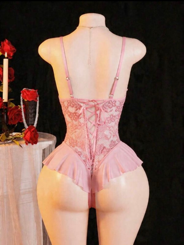 Body con aberturas en rosa 