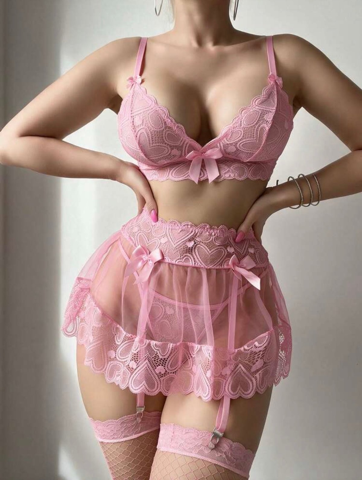 Set en rosa de tul  - 3