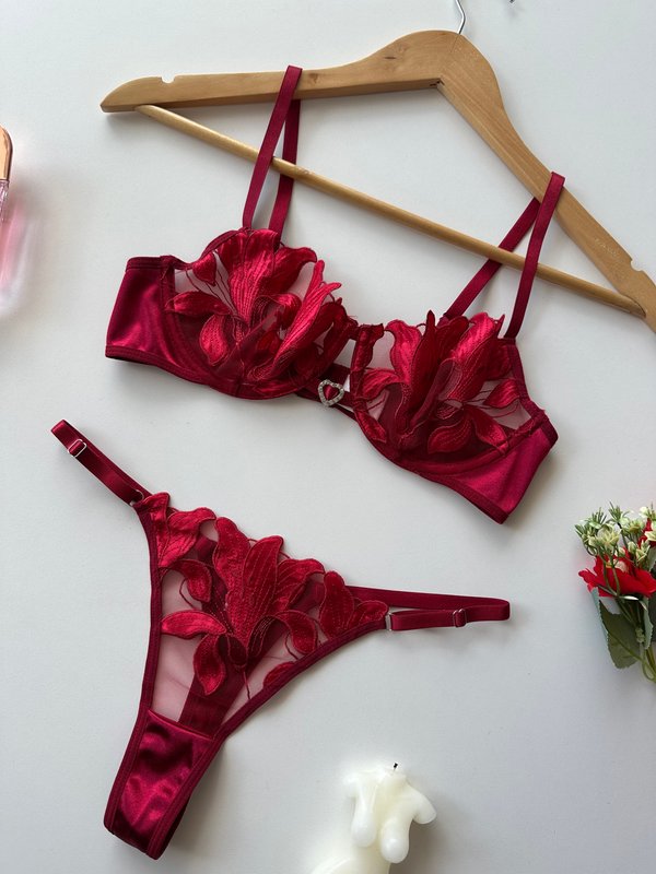 Conjunto Annie bordo 