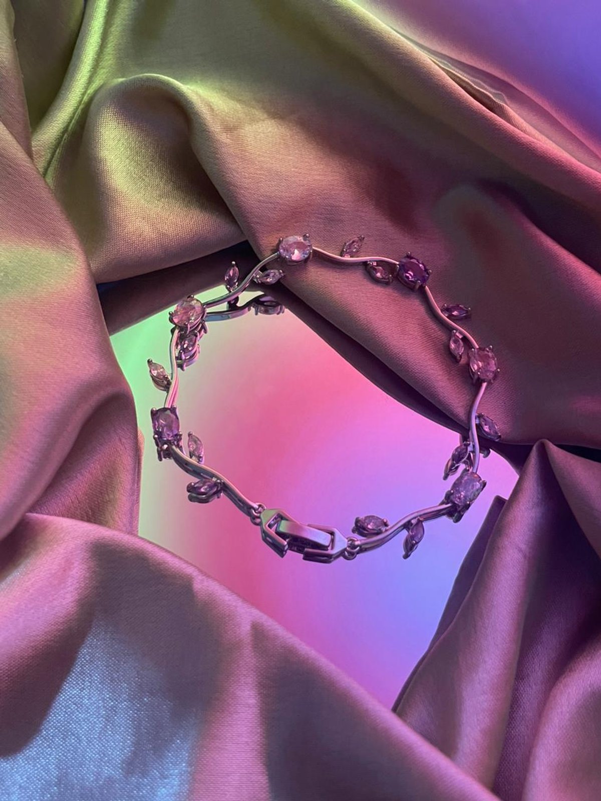brazalete tulipan bañado en oro - 4