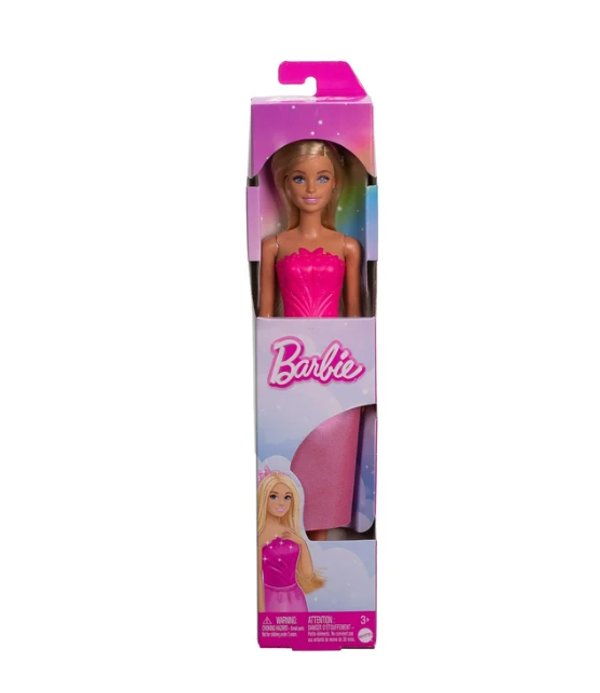Barbie Royal Fashion con cabello rubio, vestido removible y accesorios