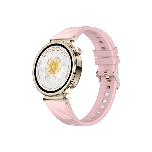 Smart Watch AM35 AMOLED Oro Rosado/Blanco con IA.