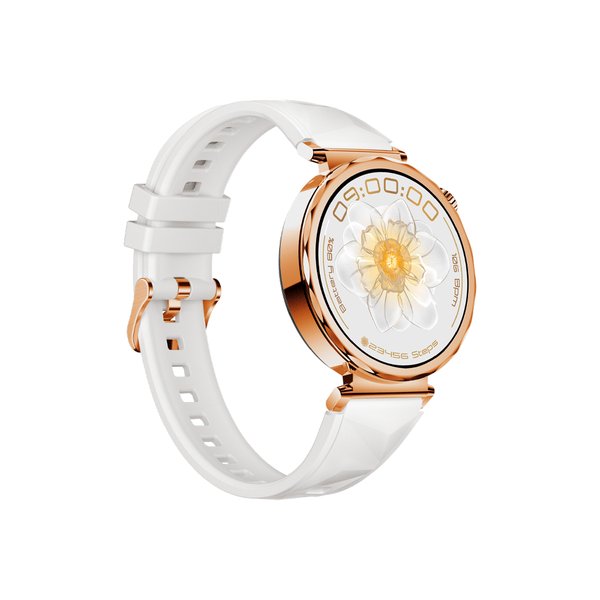 Smart Watch AM35 AMOLED Oro Rosado/Blanco con IA.