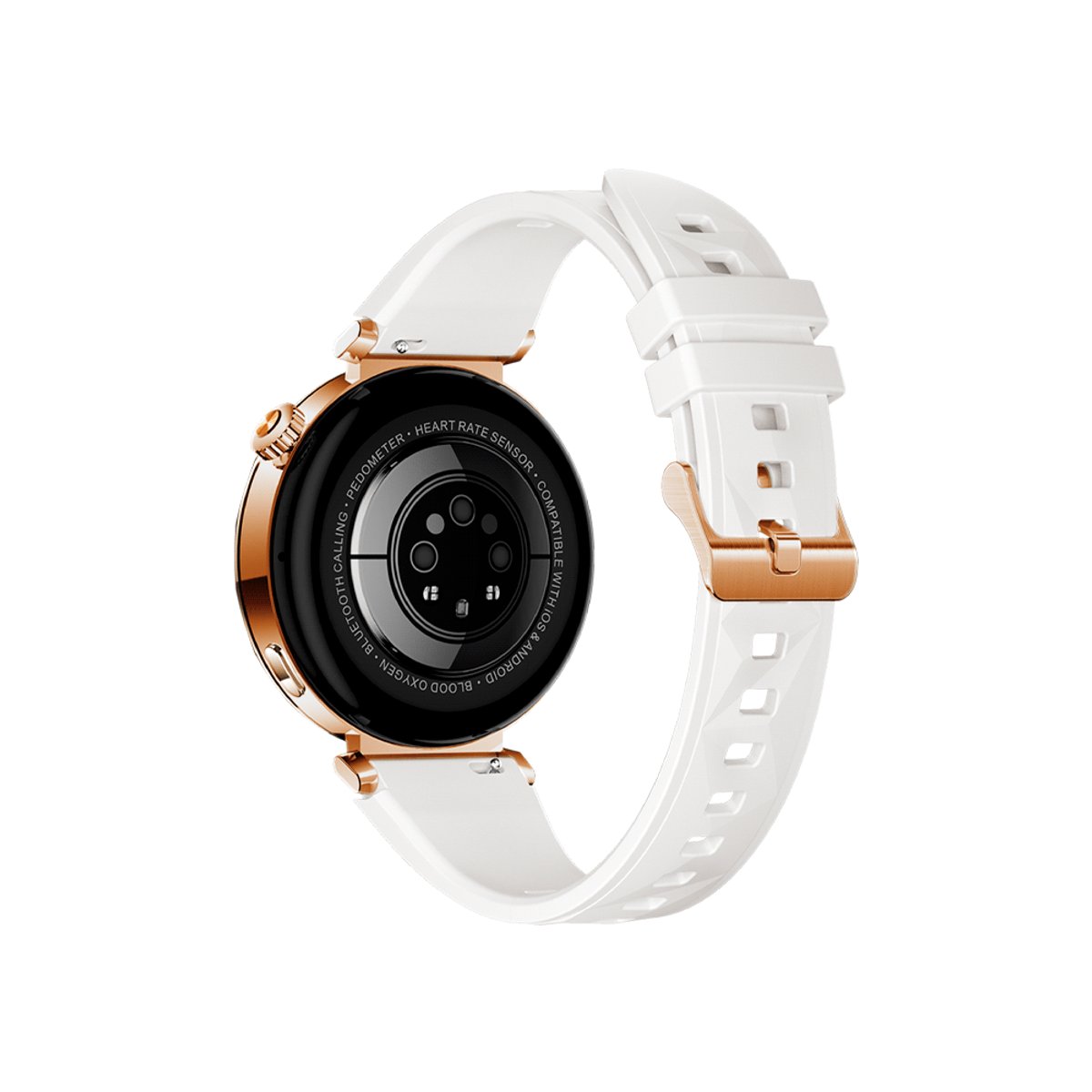 Smart Watch AM35 AMOLED Oro Rosado/Blanco con IA. - 6