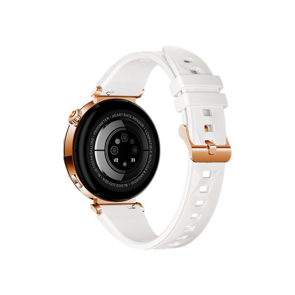 Smart Watch AM35 AMOLED Oro Rosado/Blanco con IA.